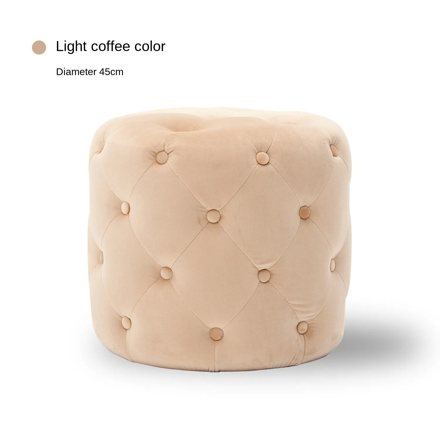 Handmade Velvet Tufted Round Storage Ottoman