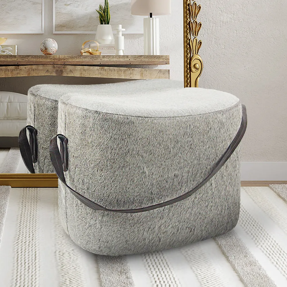 Heather Grey Pouf / Ottoman / Foot Rest
