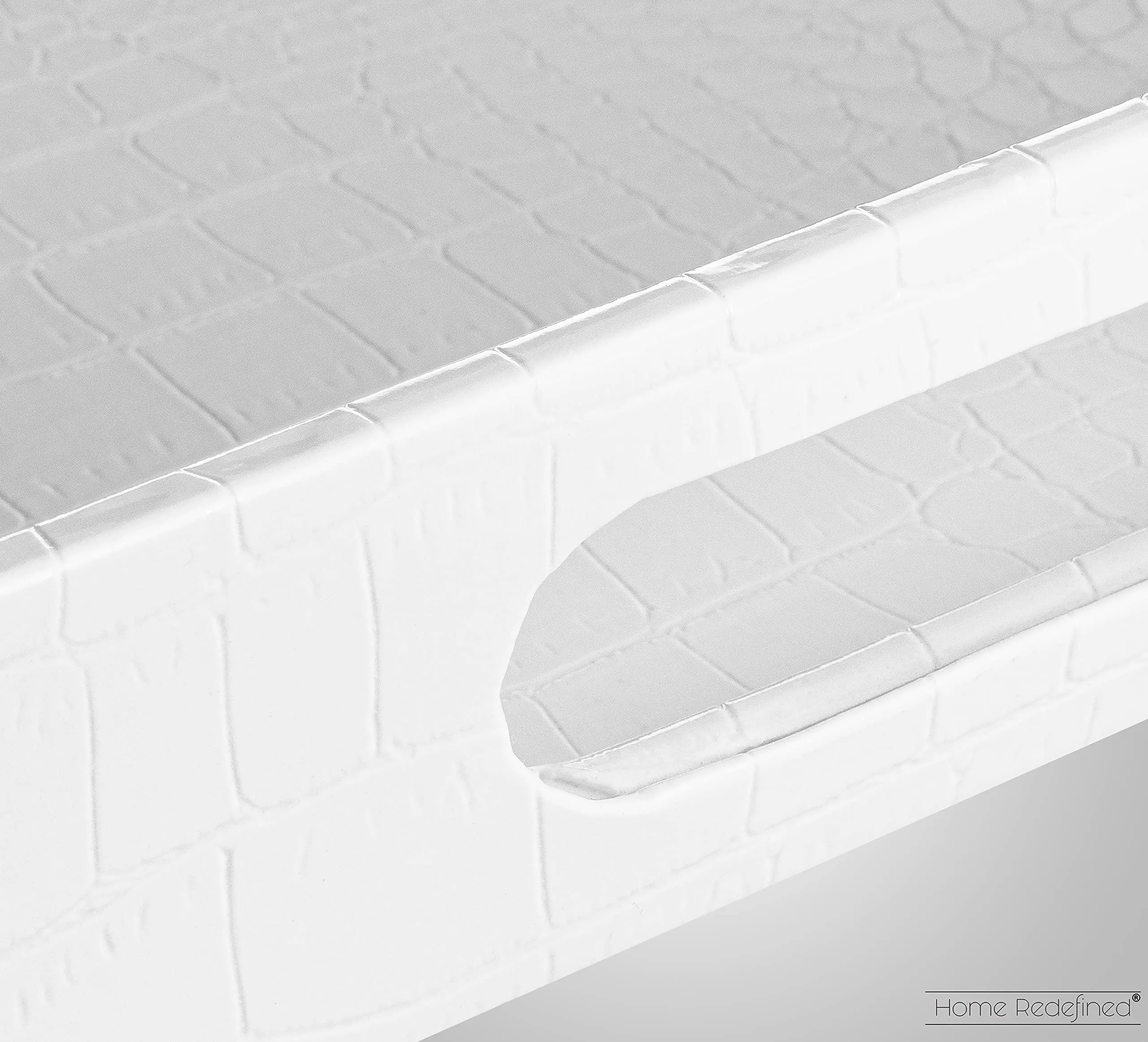 Home Redefined Beautiful Modern Elegant 18"x12" Rectangle White Alligator Croc Decorative Ottoman Coffee Table Perfume Living Room Kitchen Serving Tray with Handles for All Occasion's