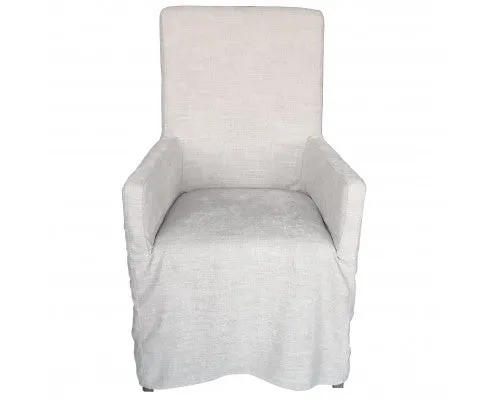 Ixora Dining Chair Set of 4 Fabric Slipcover French Provincial Carver Timber