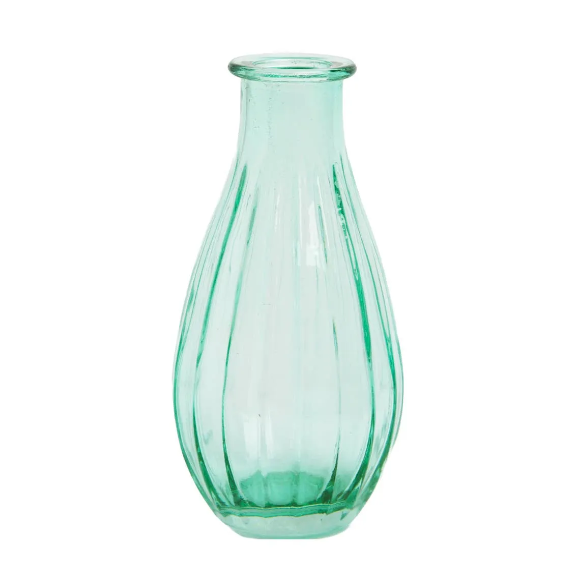 Jade Green Glass Bud Vase for Flowers - Spring Dcor