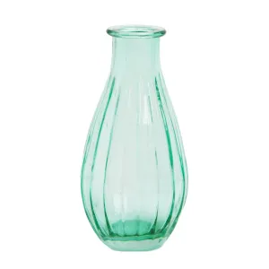 Jade Green Glass Bud Vase for Flowers - Spring Dcor