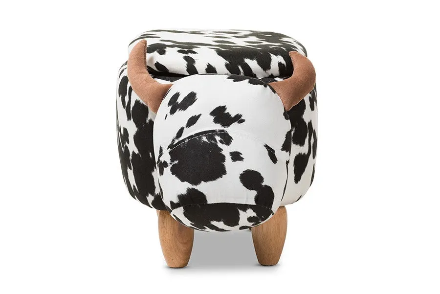 Jaxson Wool Upholstered Buffalo Storage Ottoman