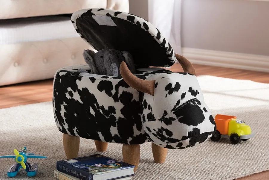 Jaxson Wool Upholstered Buffalo Storage Ottoman