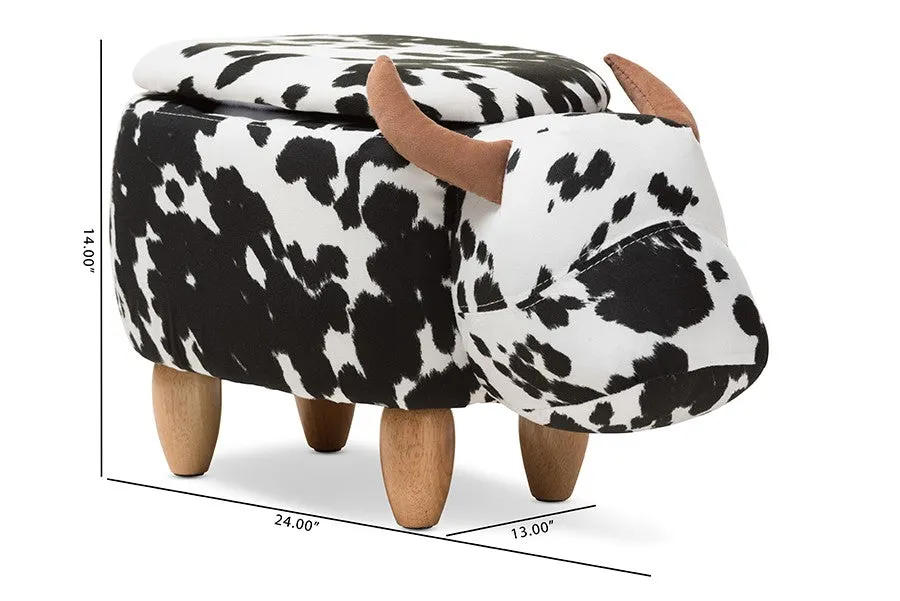 Jaxson Wool Upholstered Buffalo Storage Ottoman