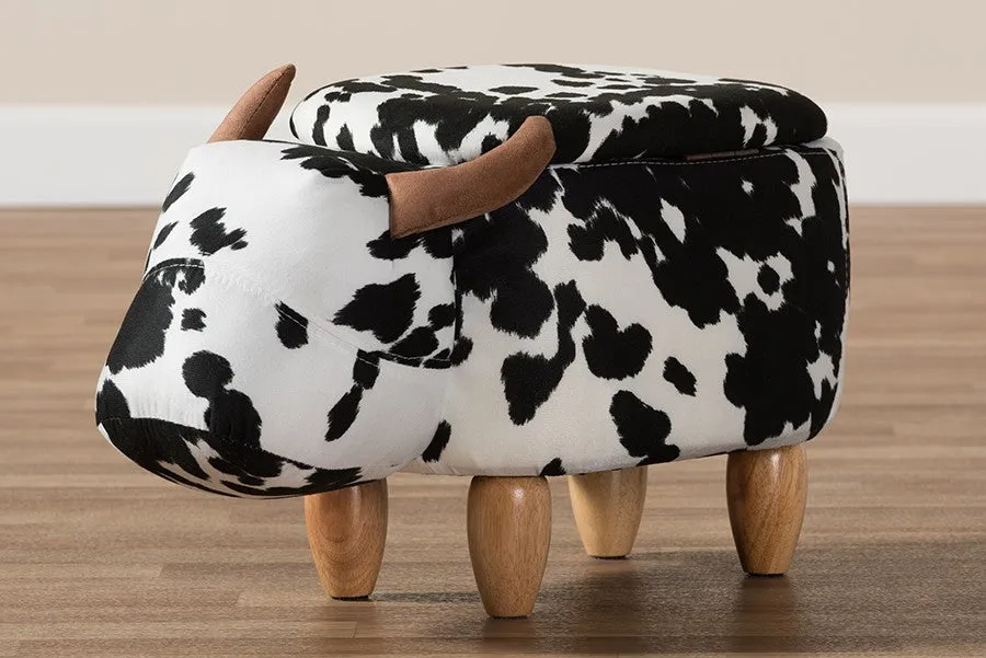 Jaxson Wool Upholstered Buffalo Storage Ottoman