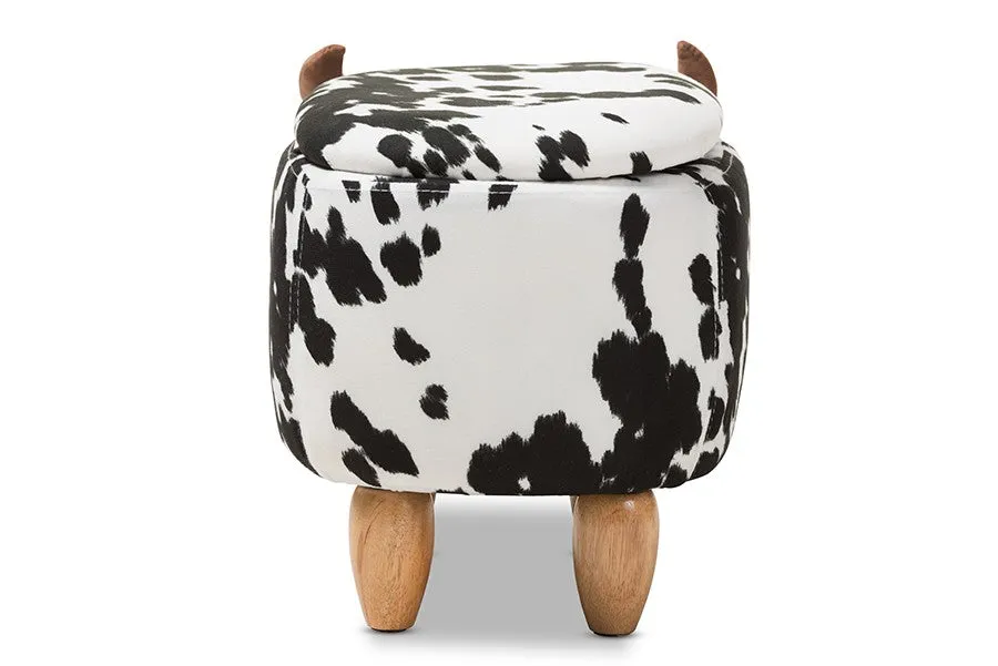 Jaxson Wool Upholstered Buffalo Storage Ottoman