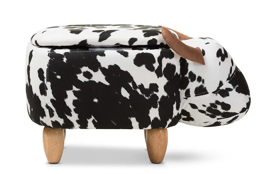 Jaxson Wool Upholstered Buffalo Storage Ottoman