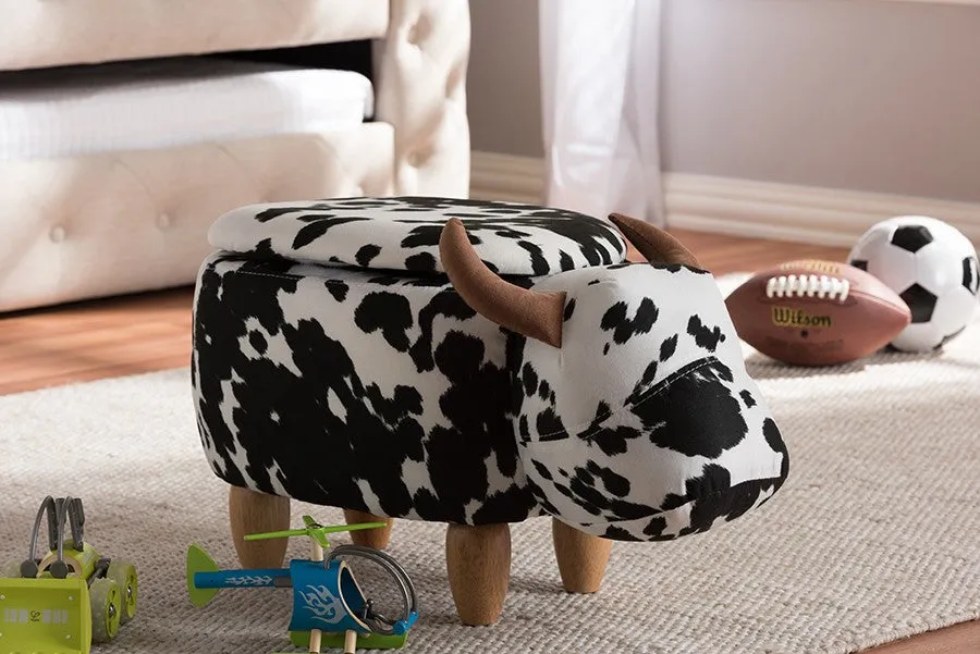 Jaxson Wool Upholstered Buffalo Storage Ottoman