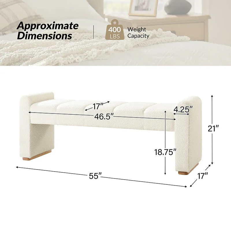Jonas Contemporary Mudroom Bench With Unique Piano Key Accents