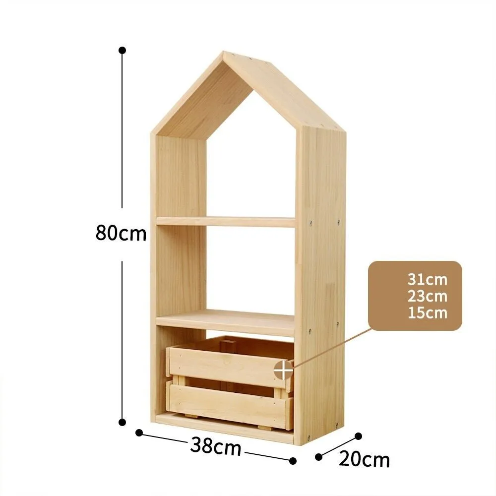 Kids Multi-layer Solid Wood Toy Storage Shelf