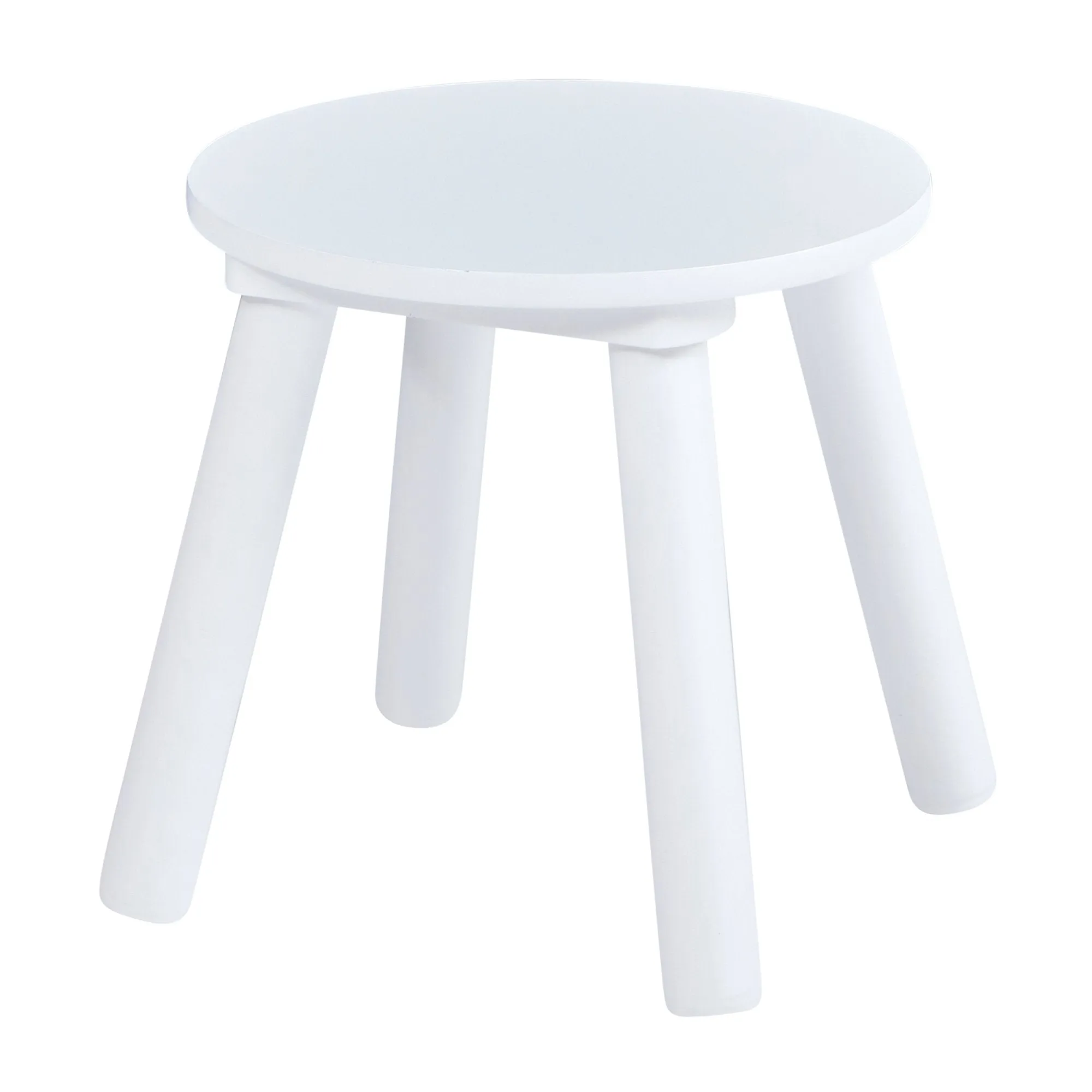 Kids White Wooden Dressing Table and Stool Set