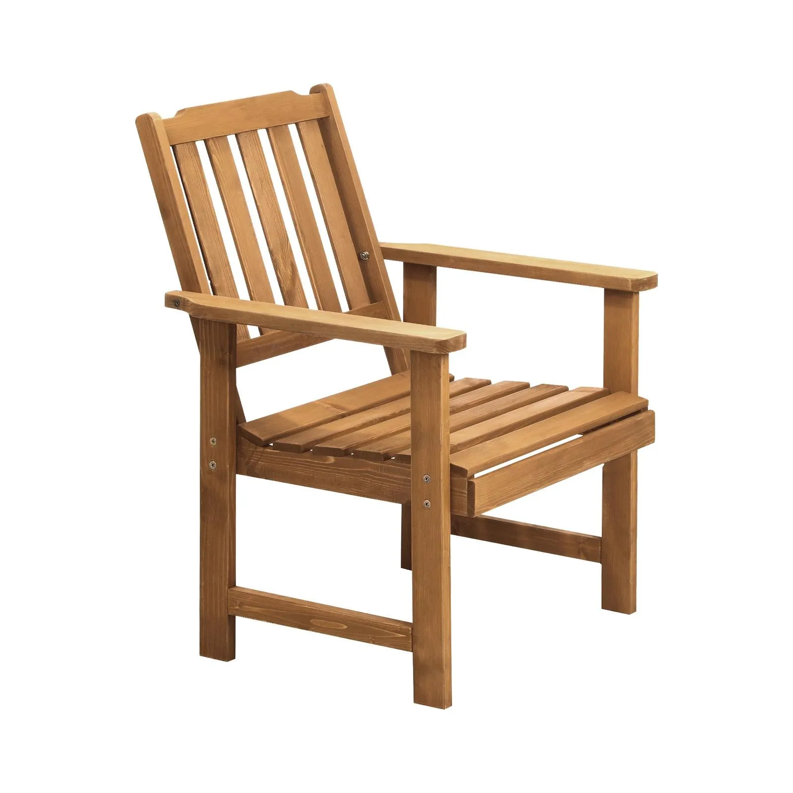 Livsip Outdoor Armchair Wooden Patio Furniture Chairs Garden Seat Brown