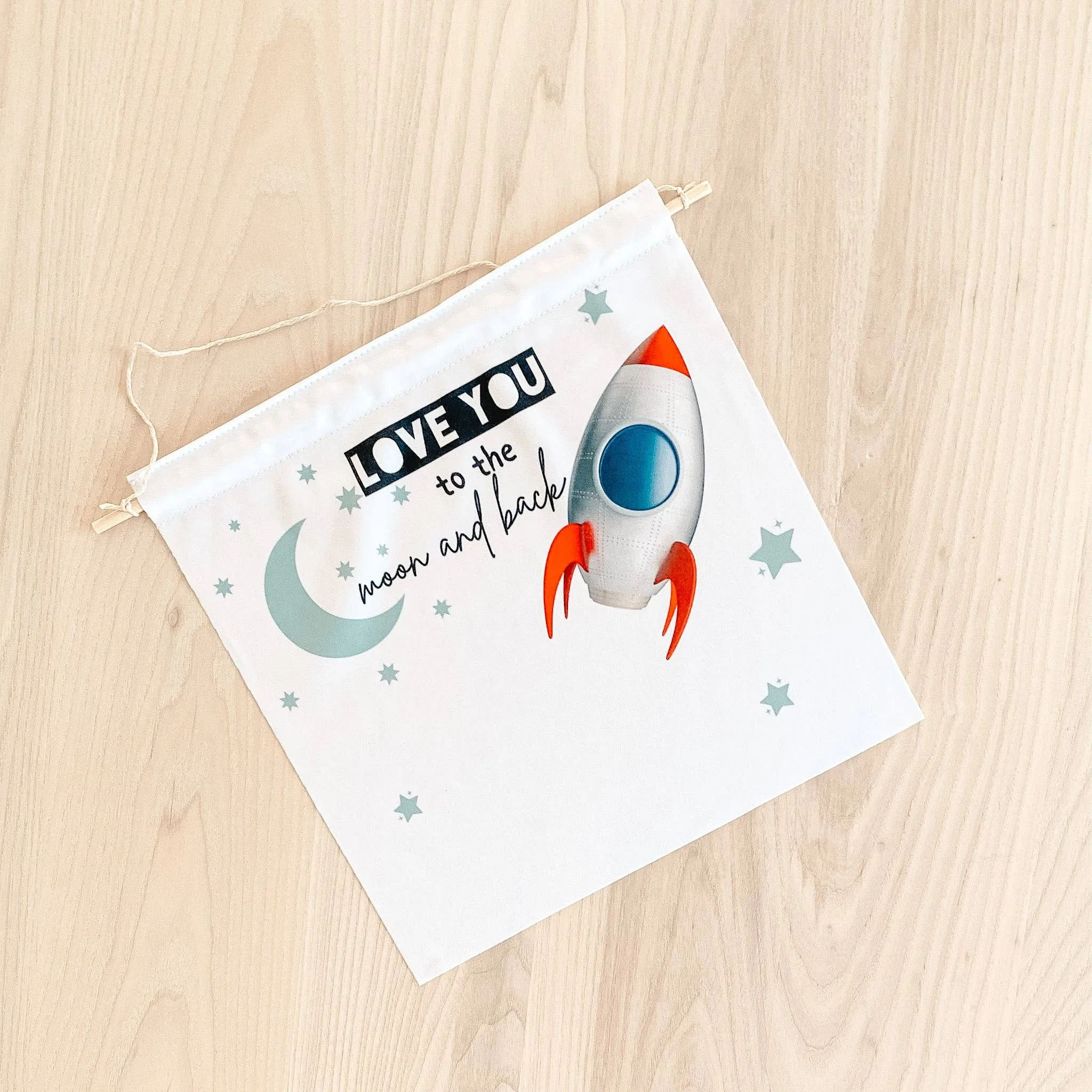 Love You to the Moon DIY Banner