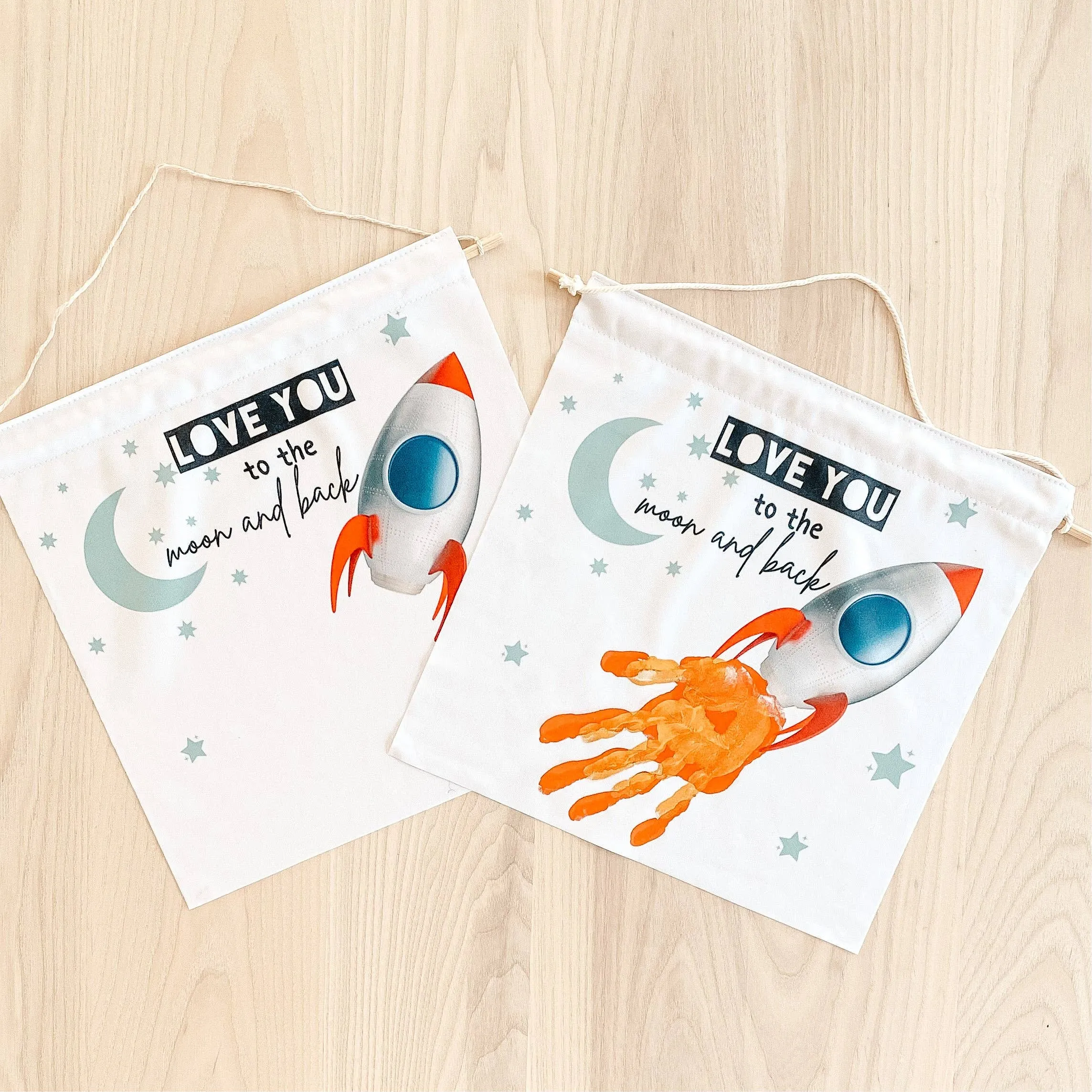 Love You to the Moon DIY Banner