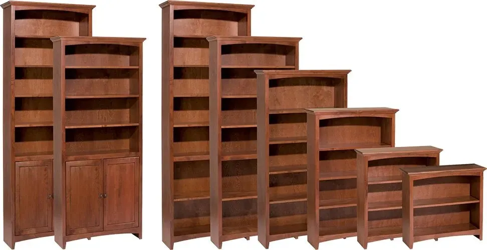 McKenzie Custom 30"W Alder Bookcases