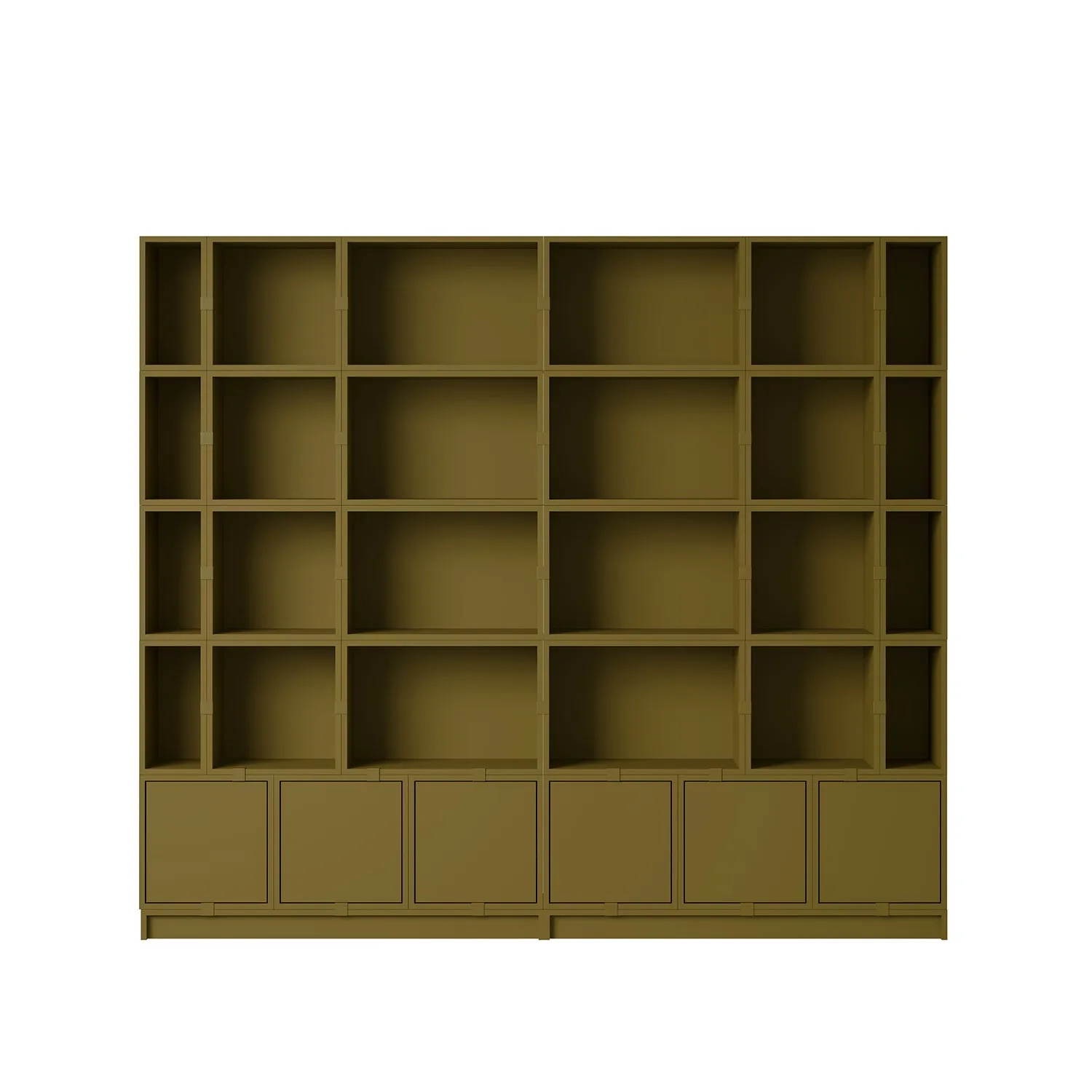 muuto | stacked storage system | module with backboard | large brown green