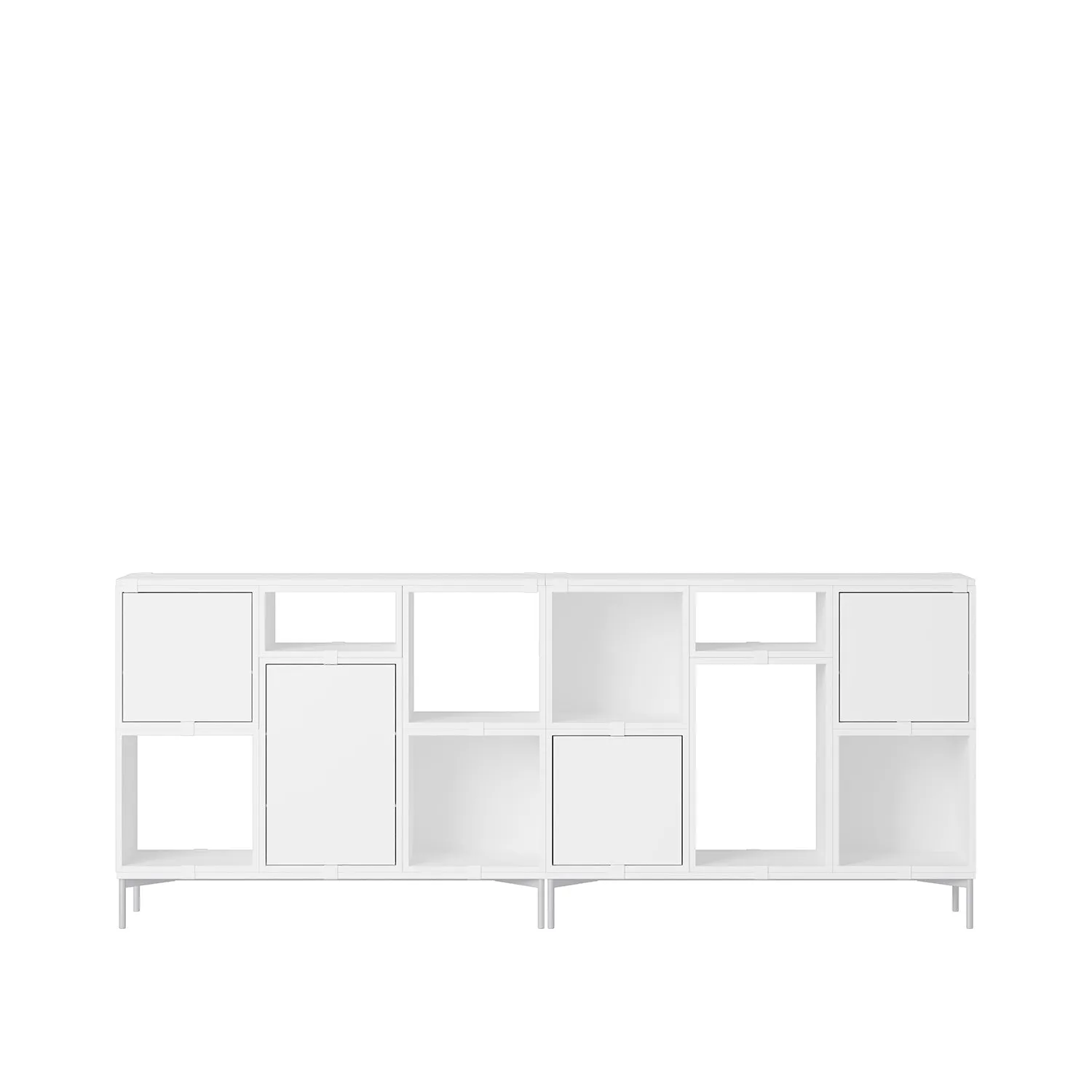 muuto | stacked storage system | podium with tube base 131cm | white   grey