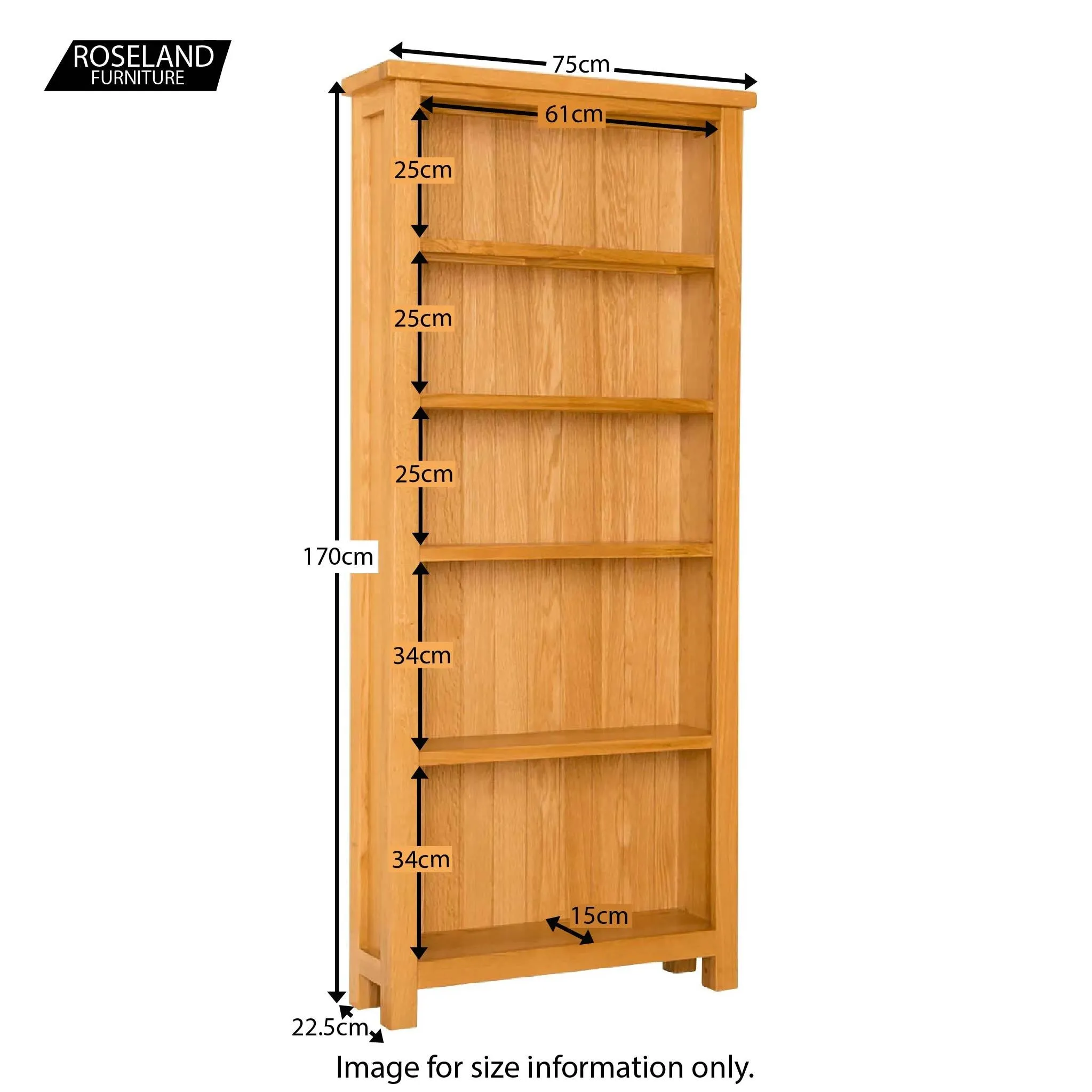 Newlyn Oak Large Bookcase