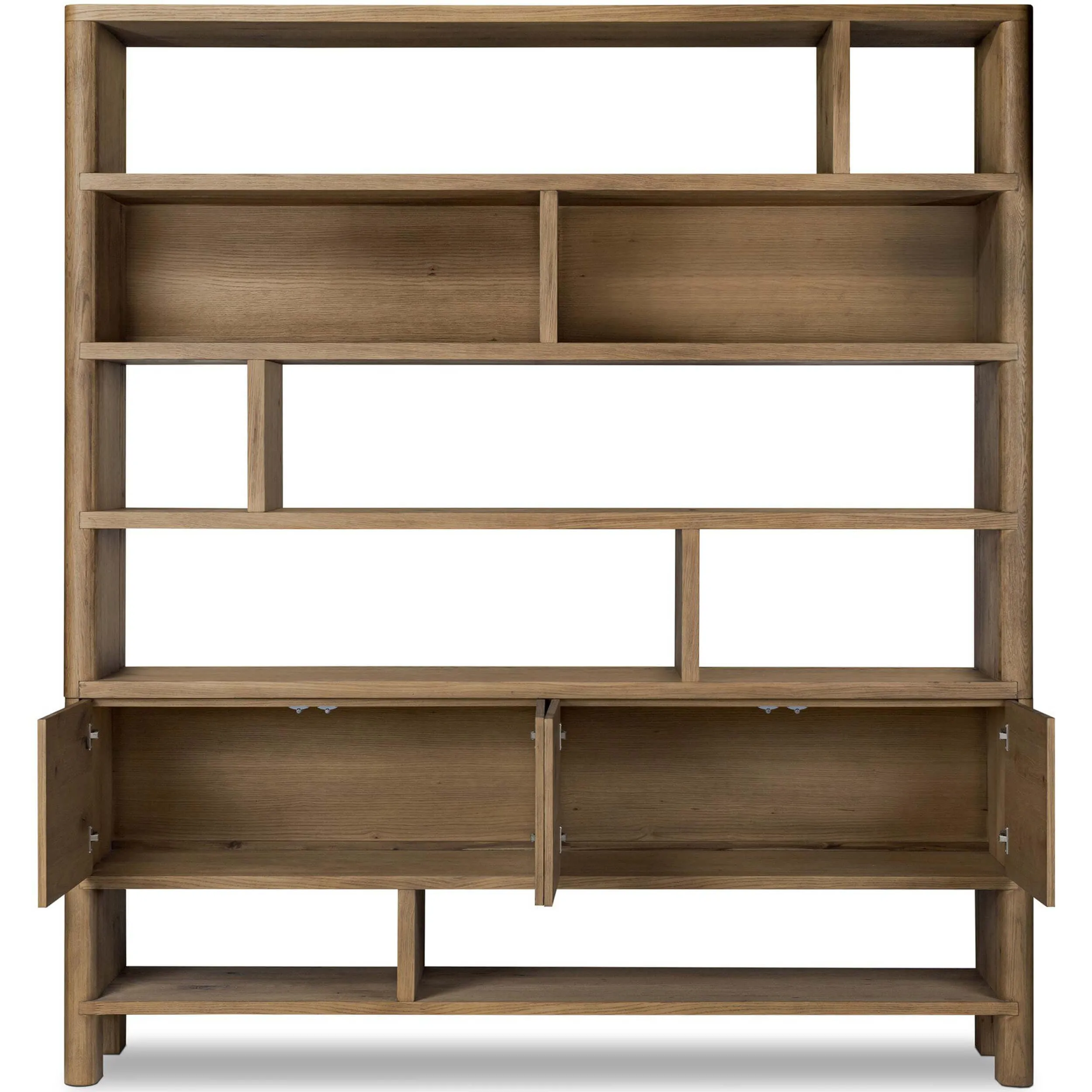 Noeline Wide Bookcase, Worn Oak