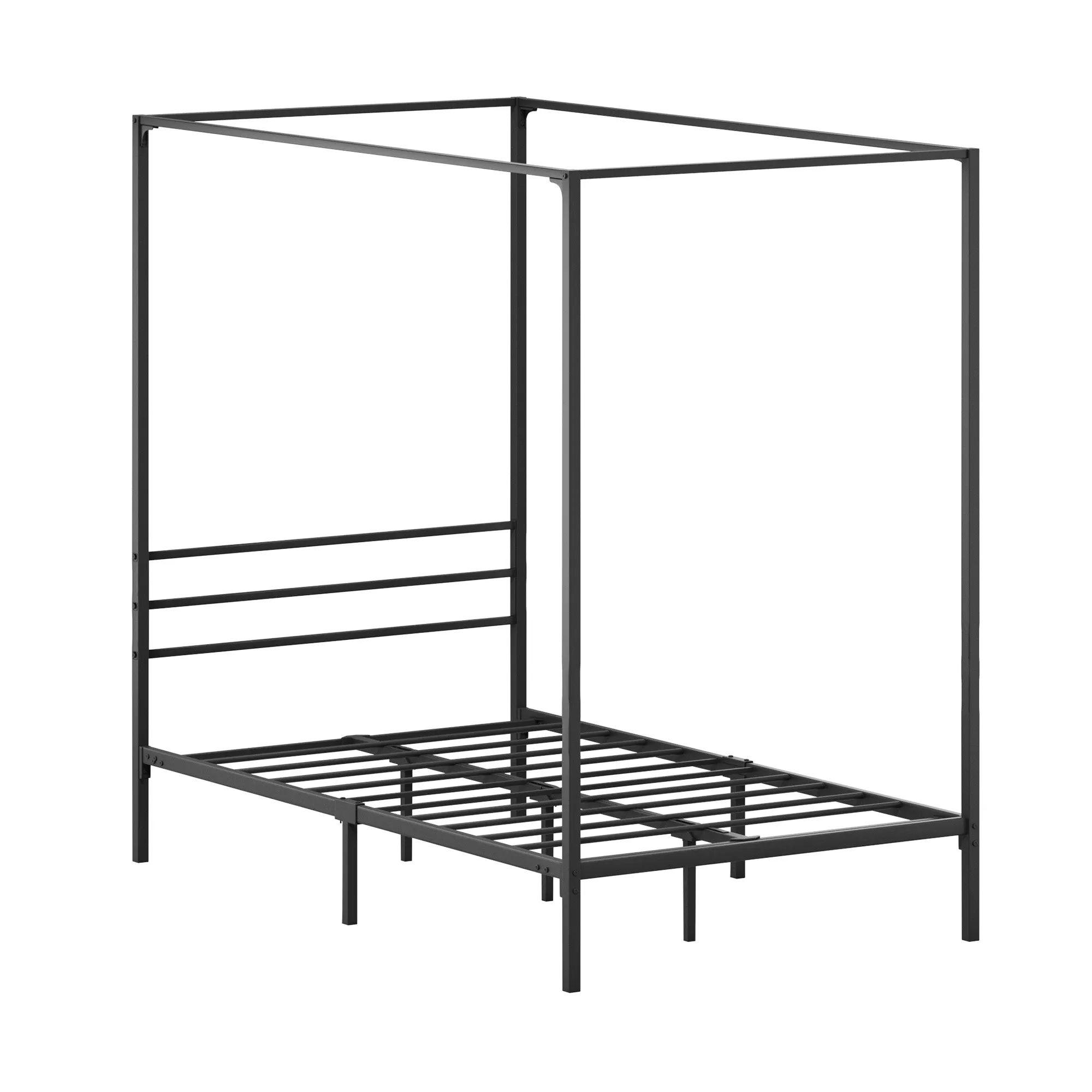Oikiture Metal Canopy Bed Frame Single Size Beds Platform