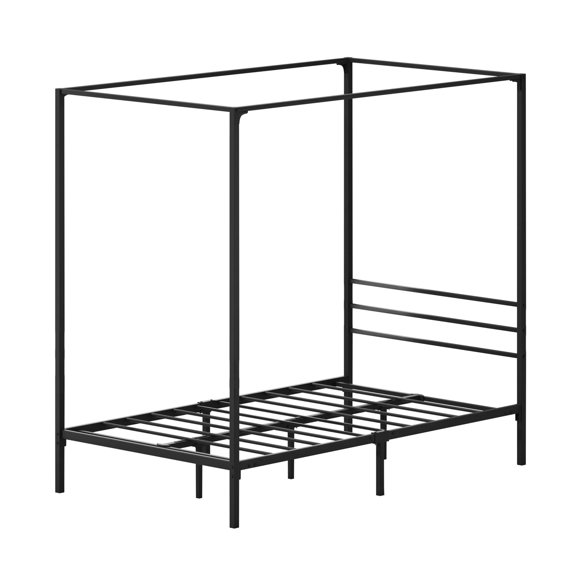 Oikiture Metal Canopy Bed Frame Single Size Beds Platform