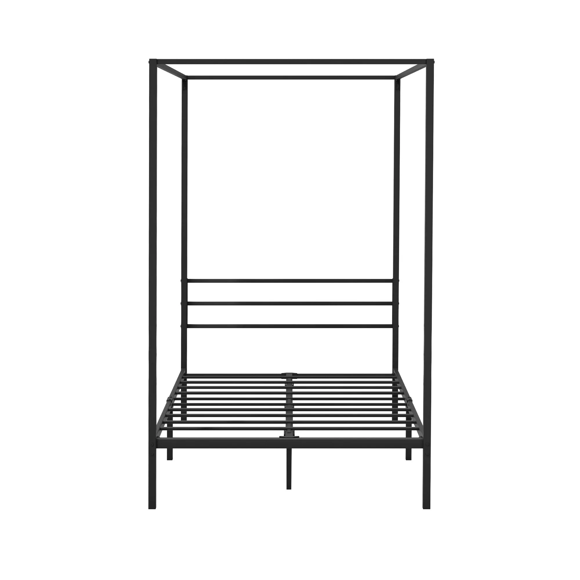 Oikiture Metal Canopy Bed Frame Single Size Beds Platform