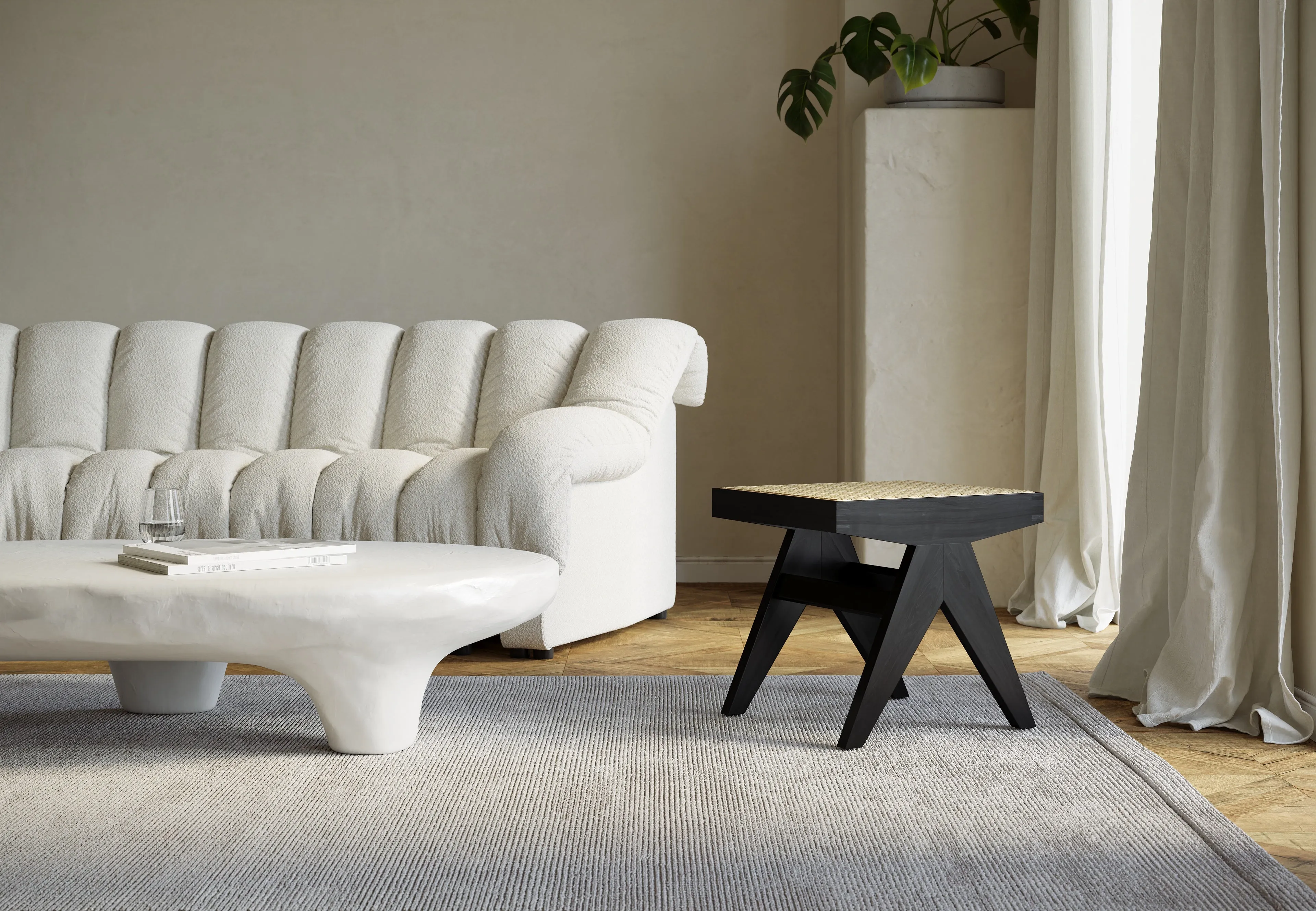 Pierre Jeanneret - Pierre Jeanneret Stool, Black