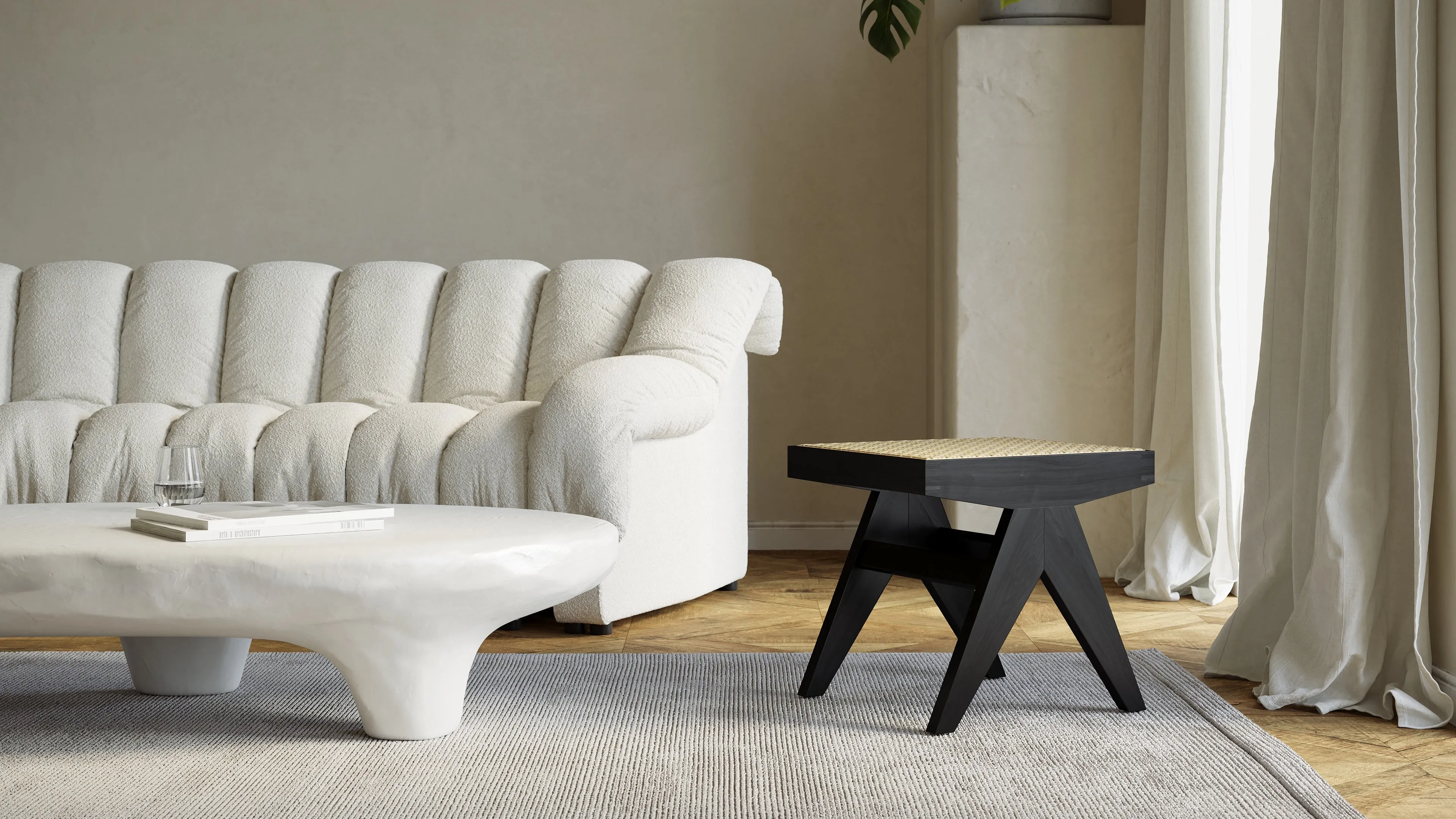 Pierre Jeanneret - Pierre Jeanneret Stool, Black