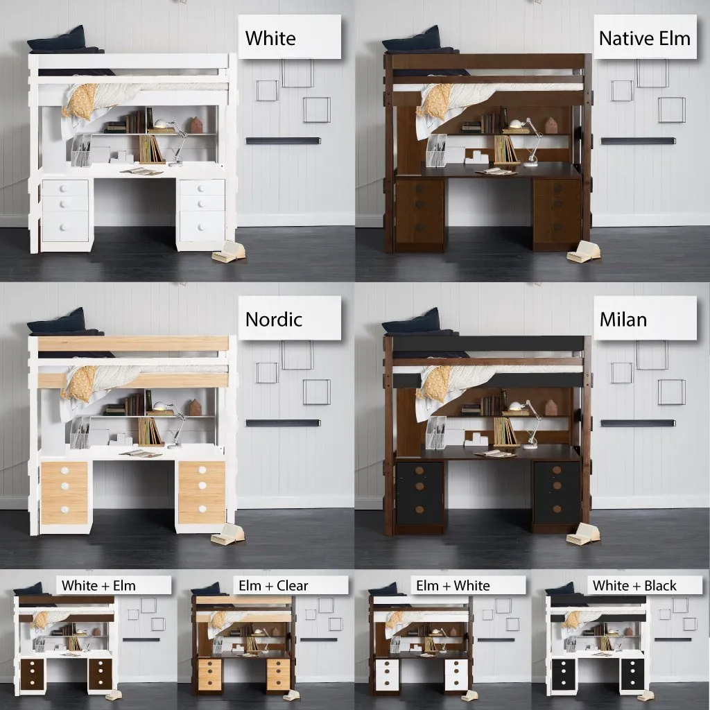 Queen Loft Bed Super Desk Space Saver