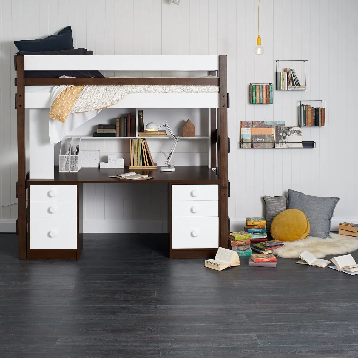 Queen Loft Bed Super Desk Space Saver
