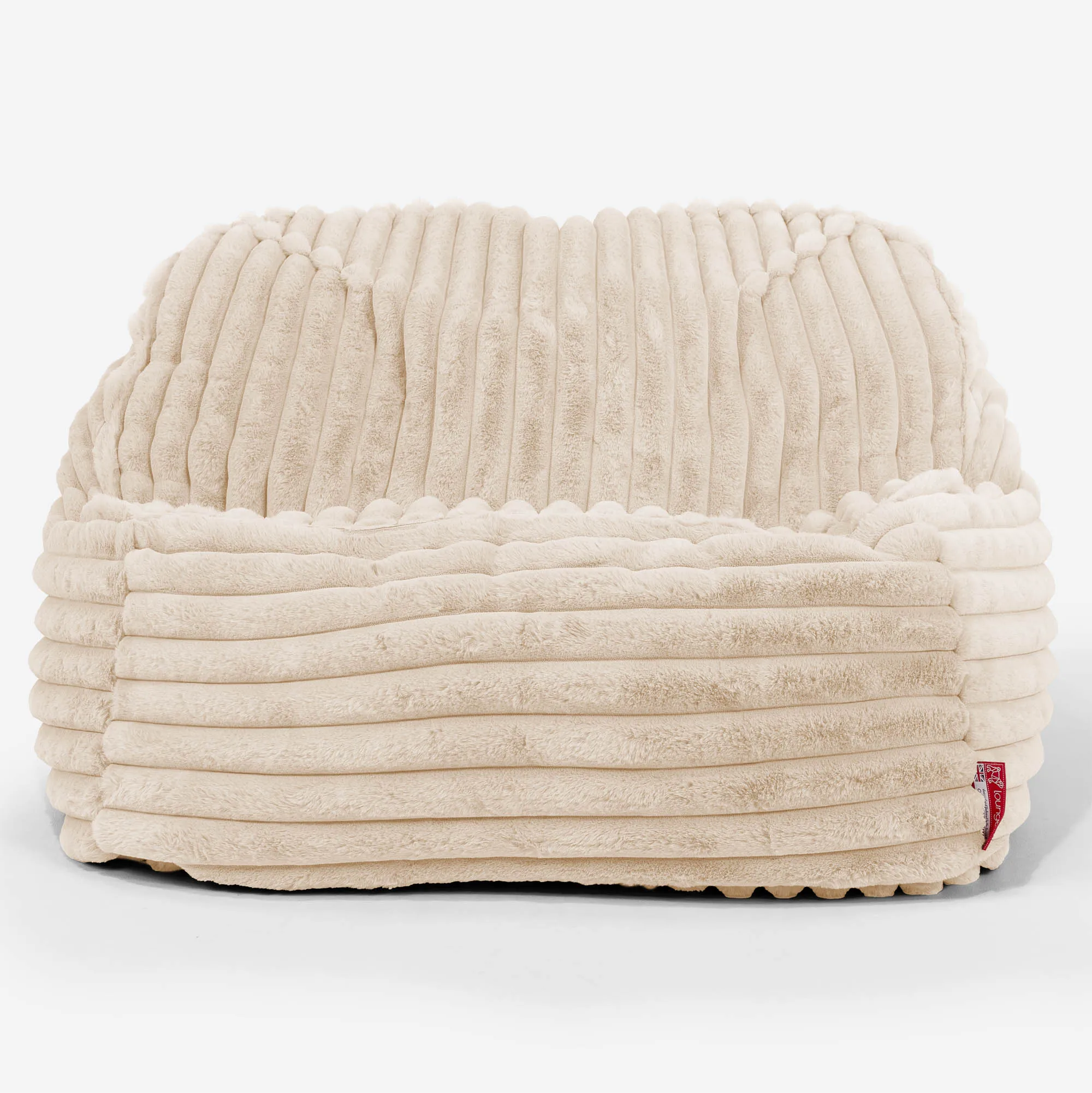 Sloucher Bean Bag Chair - Ultra Plush Cord Peach