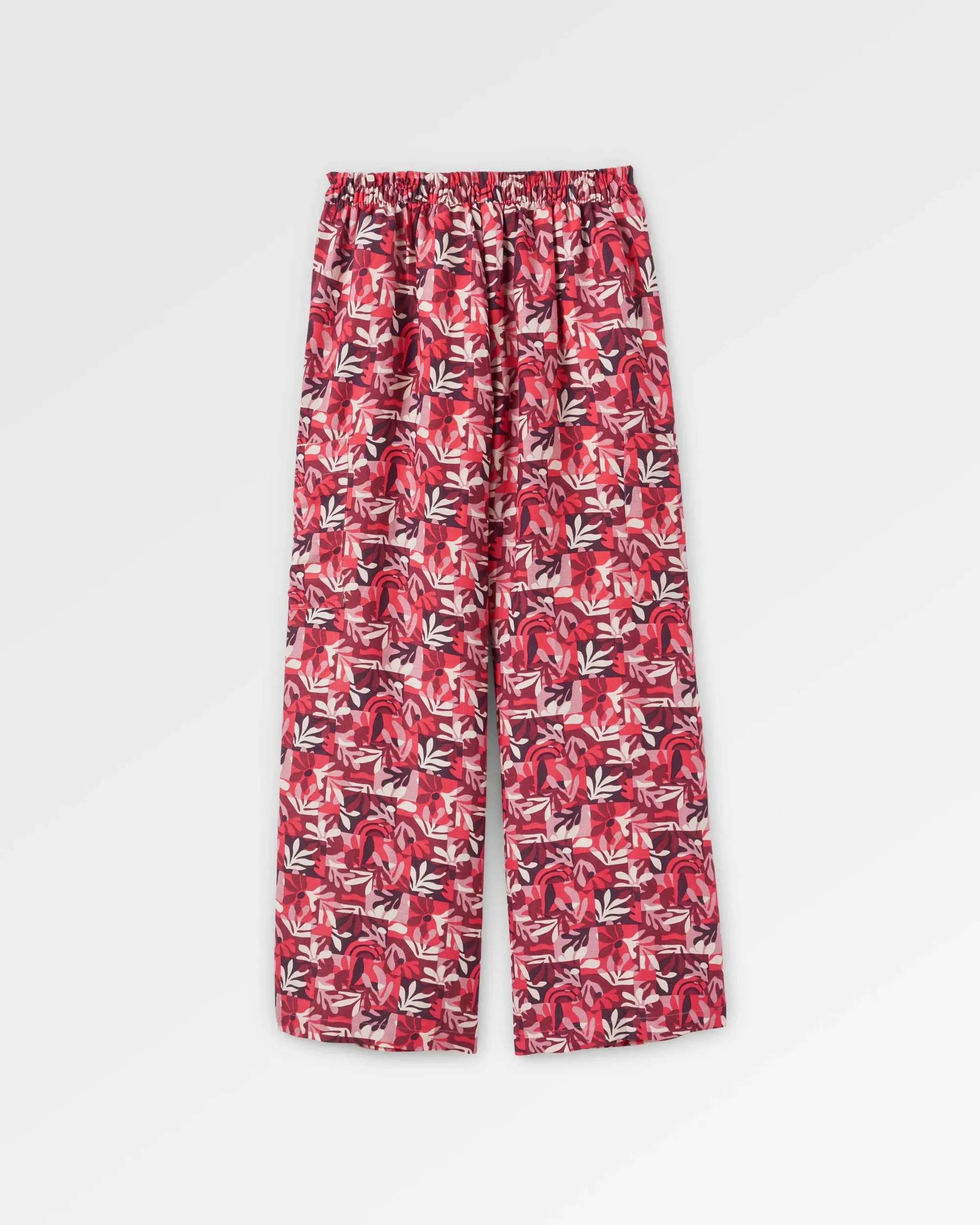 Someday Linen Trouser - Mountain Foliage Cranberry