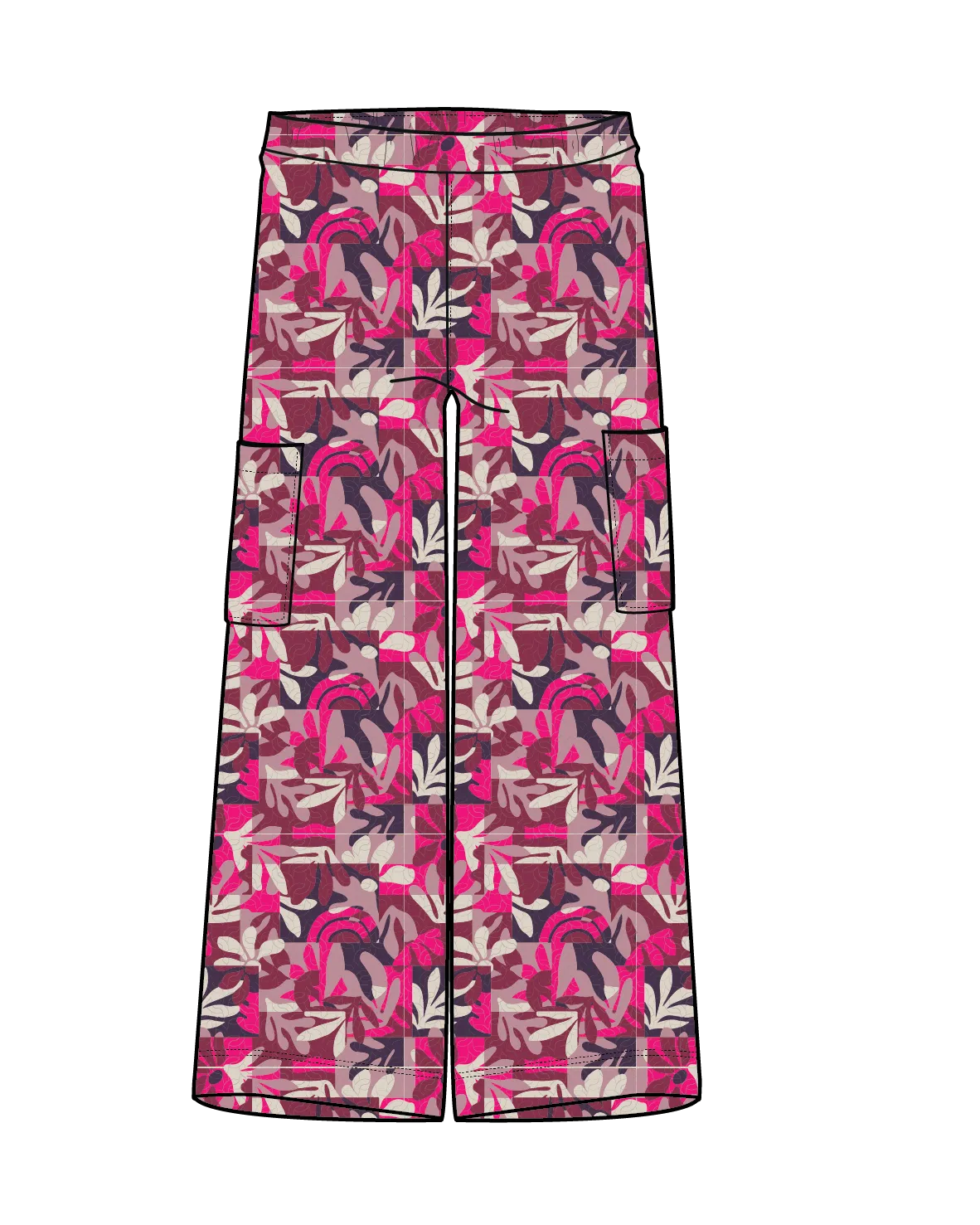 Someday Linen Trouser - Mountain Foliage Cranberry