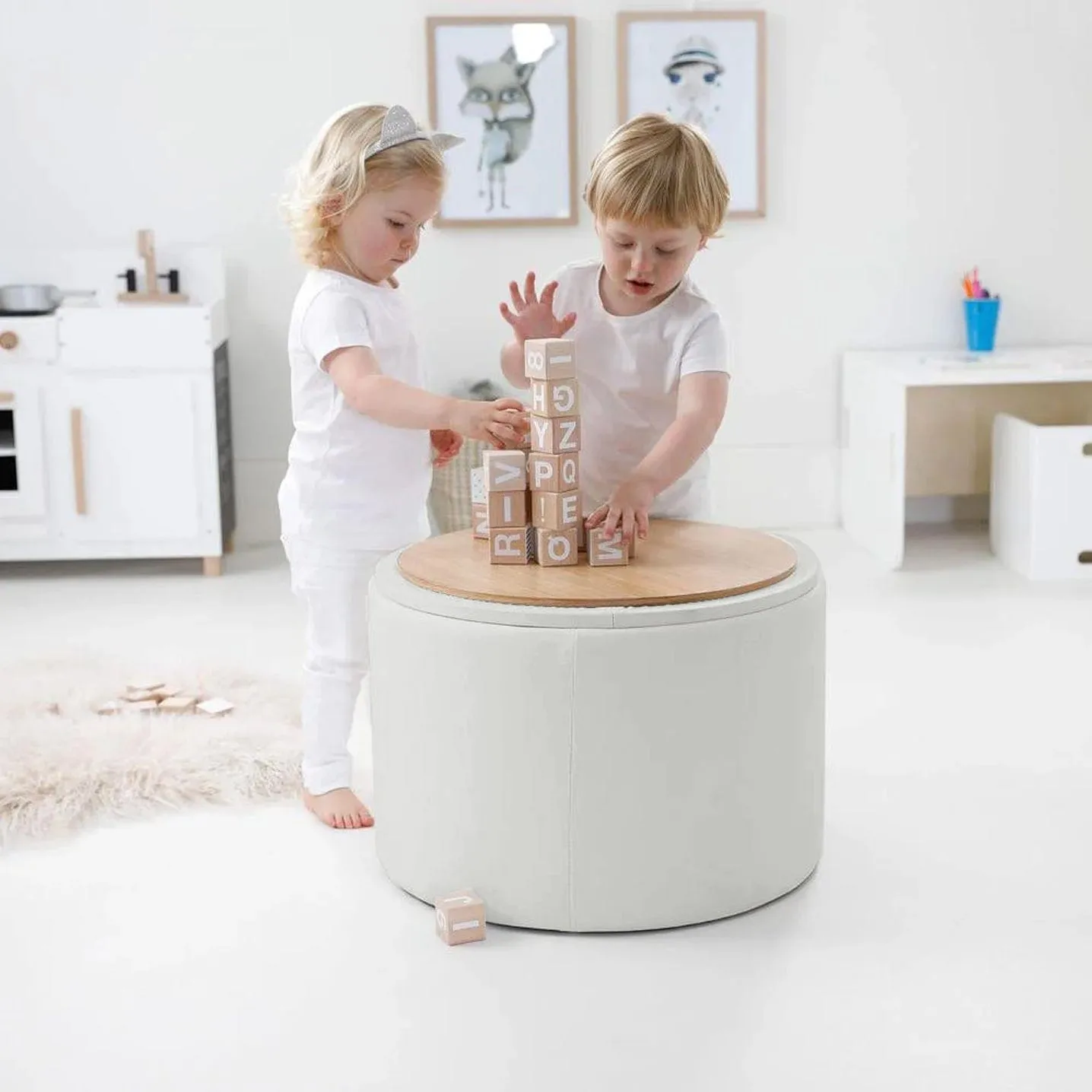 Store & Play Toy Box / Bedside Table