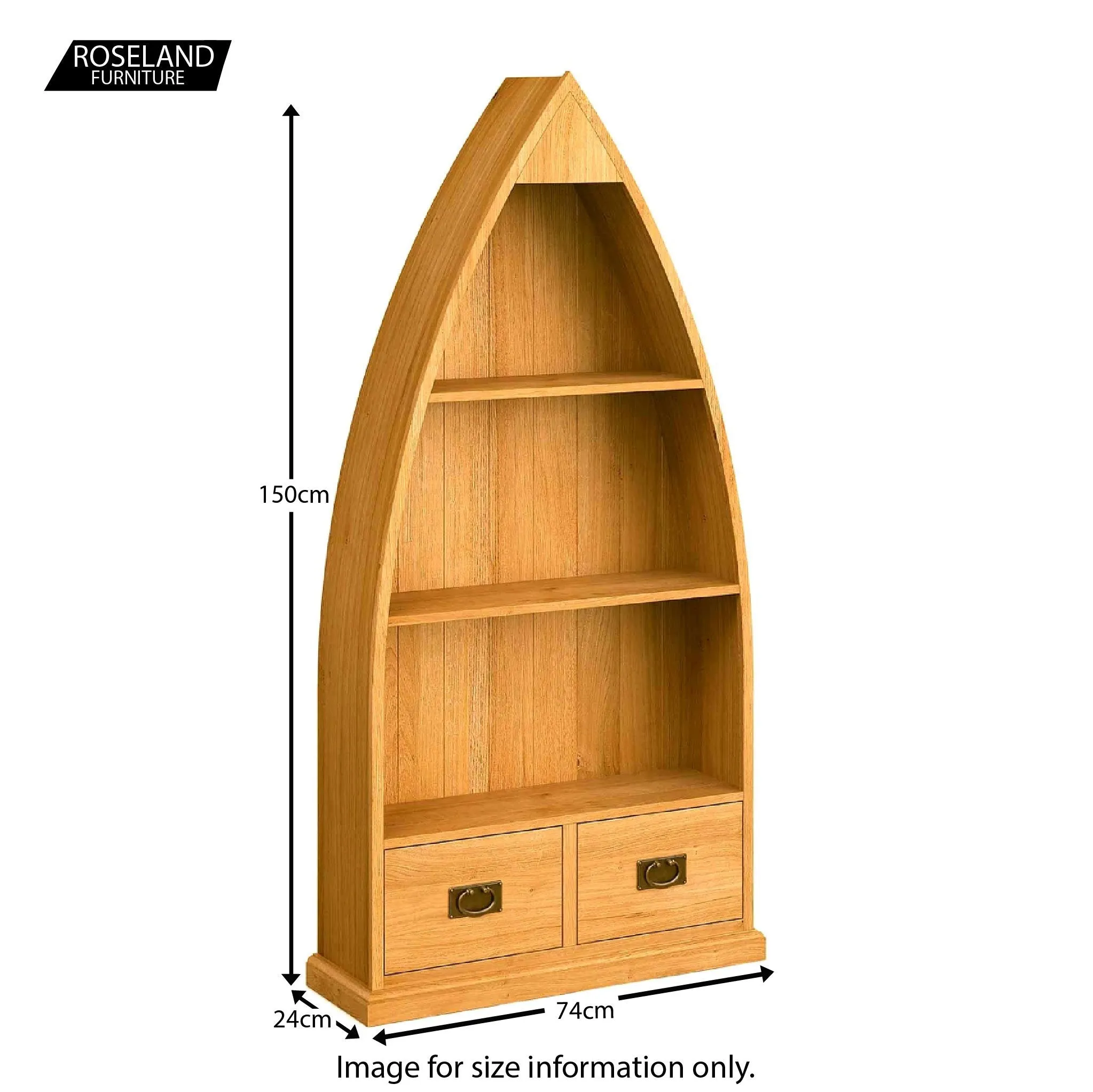 Surrey Oak Boat Bookcase