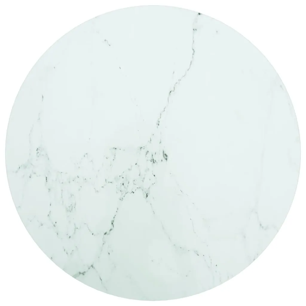 Elegant 60x0.8 cm Tempered Glass Table Top with Marble-Inspired Design