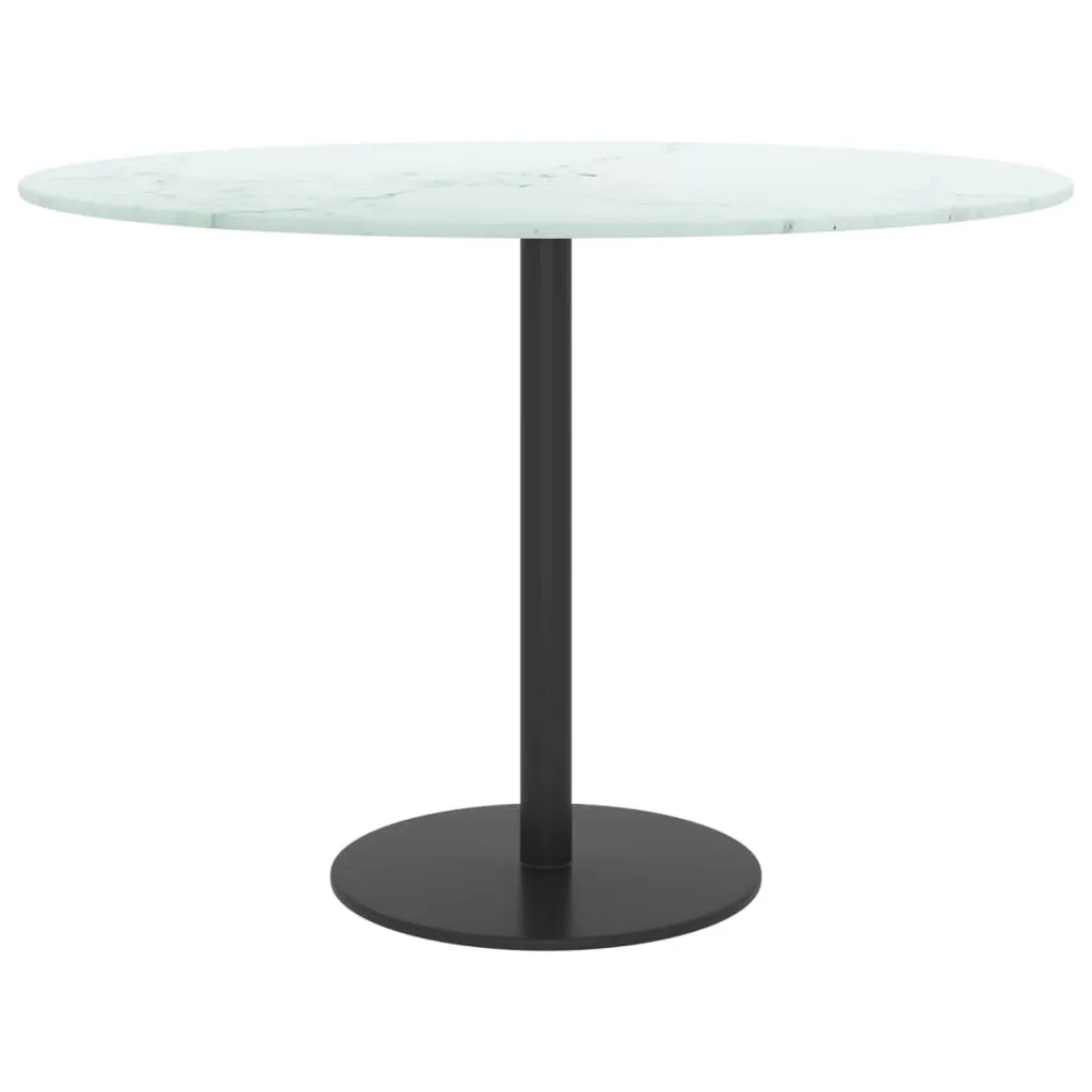 Elegant 60x0.8 cm Tempered Glass Table Top with Marble-Inspired Design