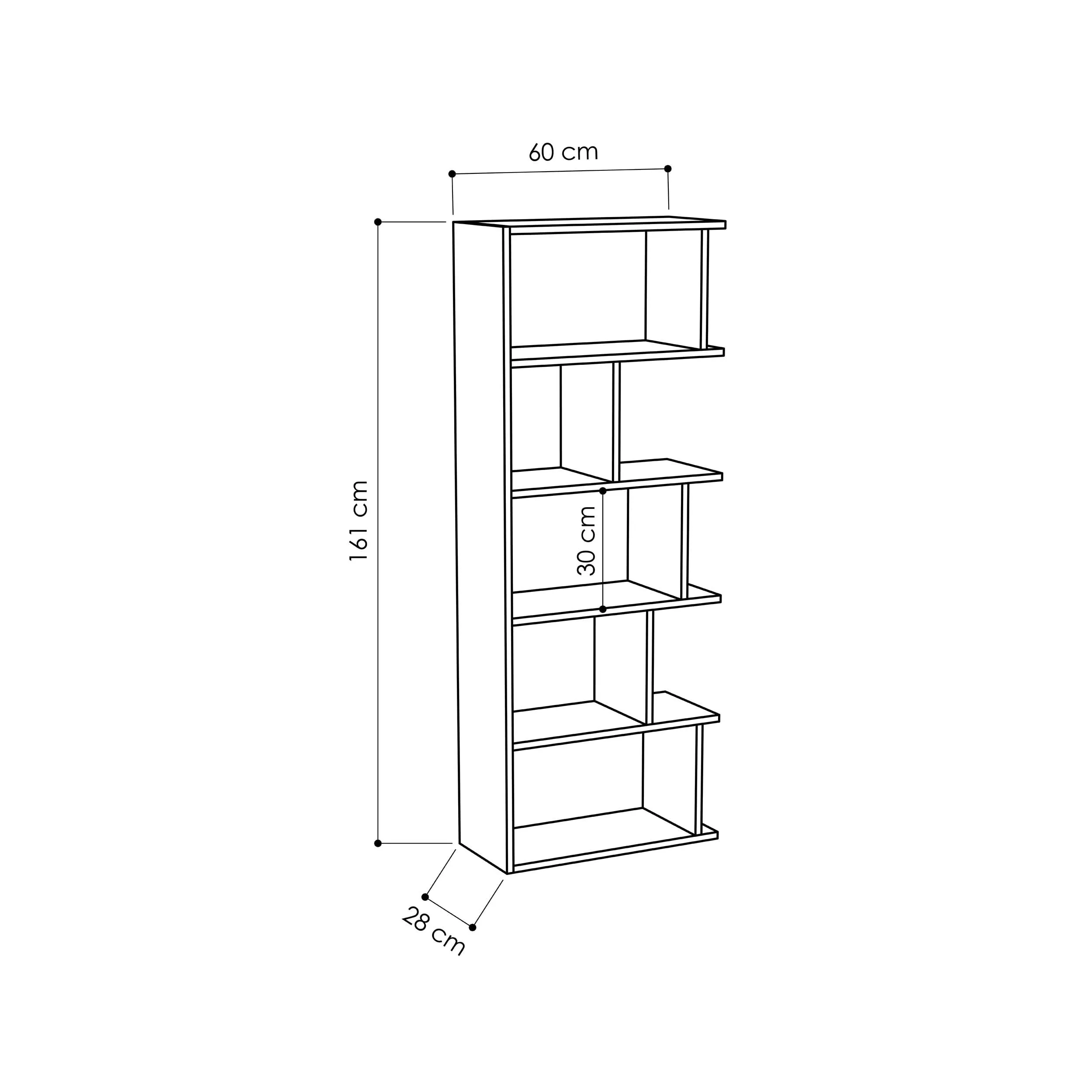 Tapi Modern Bookcase Display Unit Room Separator Set Of 2 Tall 159cm