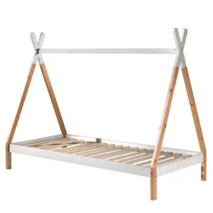 Tipi Natural Single Bed 90x200 with Trundle and Canopy